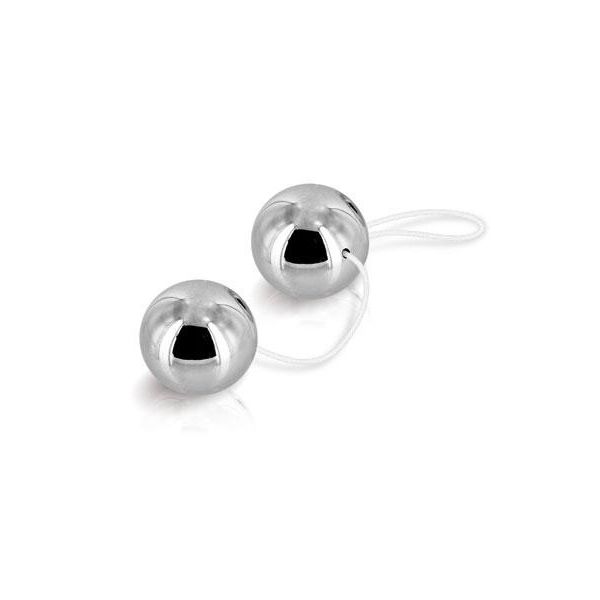 Вагинальные шарики Toyfa Love Balls, серебристый 00132711 - TOYFA - Цельнолитые вагинальные шарики - Купить